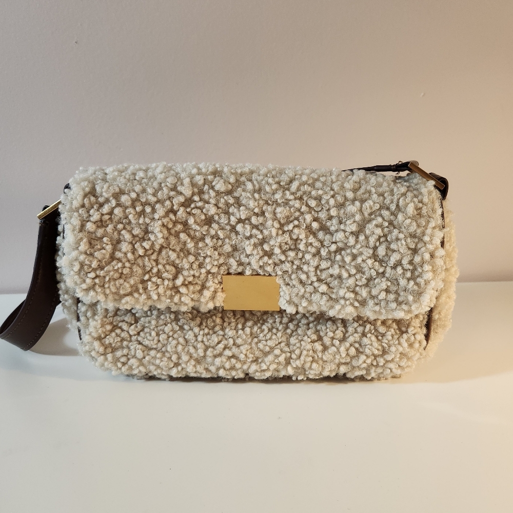 Zara Cream and Brown Shoulder Bag - Picture 2 of 8